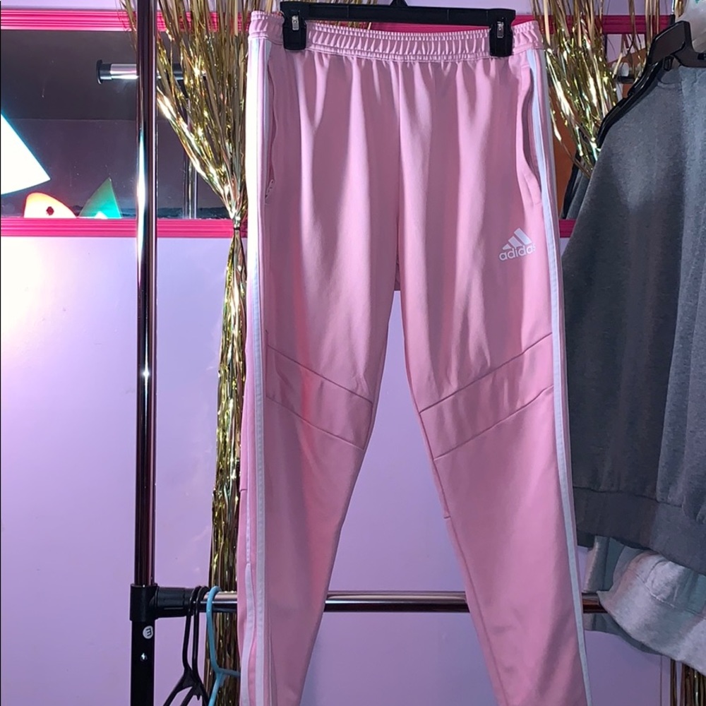 Adidas track pants.